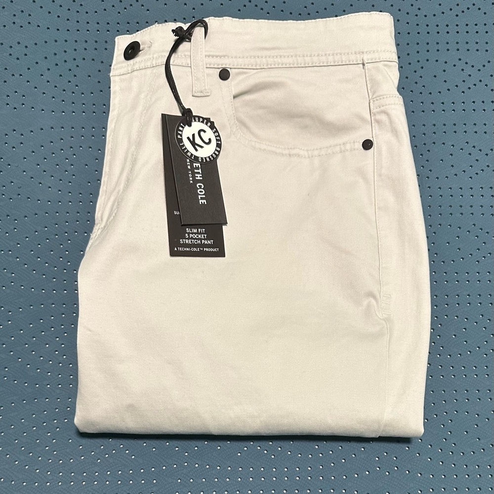 Kenneth Cole Slim Fit White Jeans
